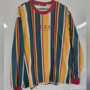 GUESS Originals Los Angeles XL Striped Long Sleeve Tee 90s/Retro Style